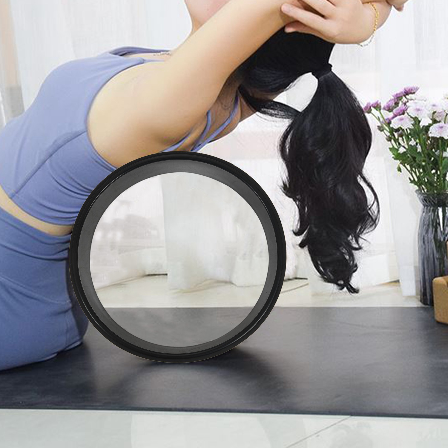 Yoga Fitness Wheel - ABMV-Houten yogawiel Pilates en Buddha Lotus
