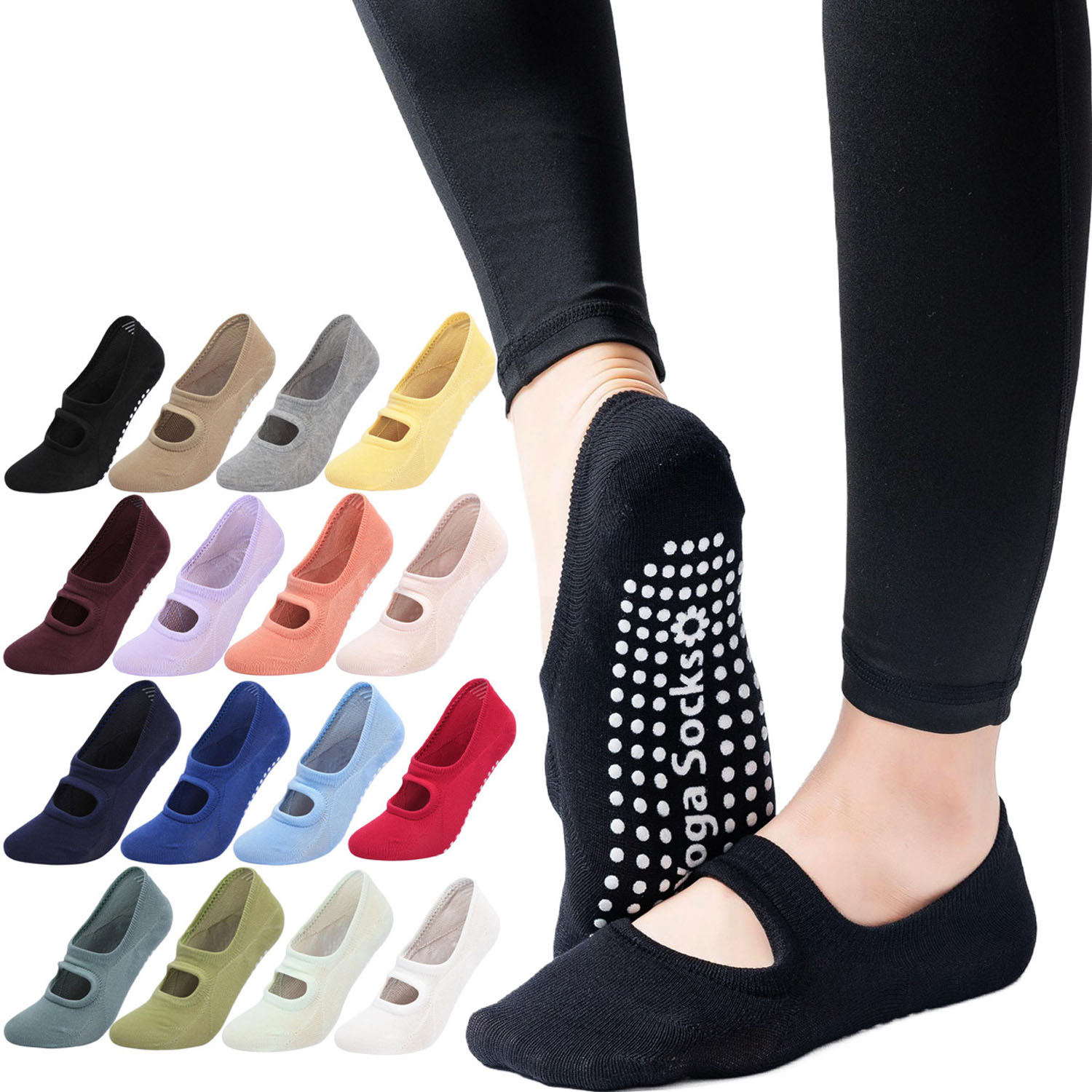 Yoga Fitness Pilates - Hoge kwaliteit dames yogasokken antislip ademende