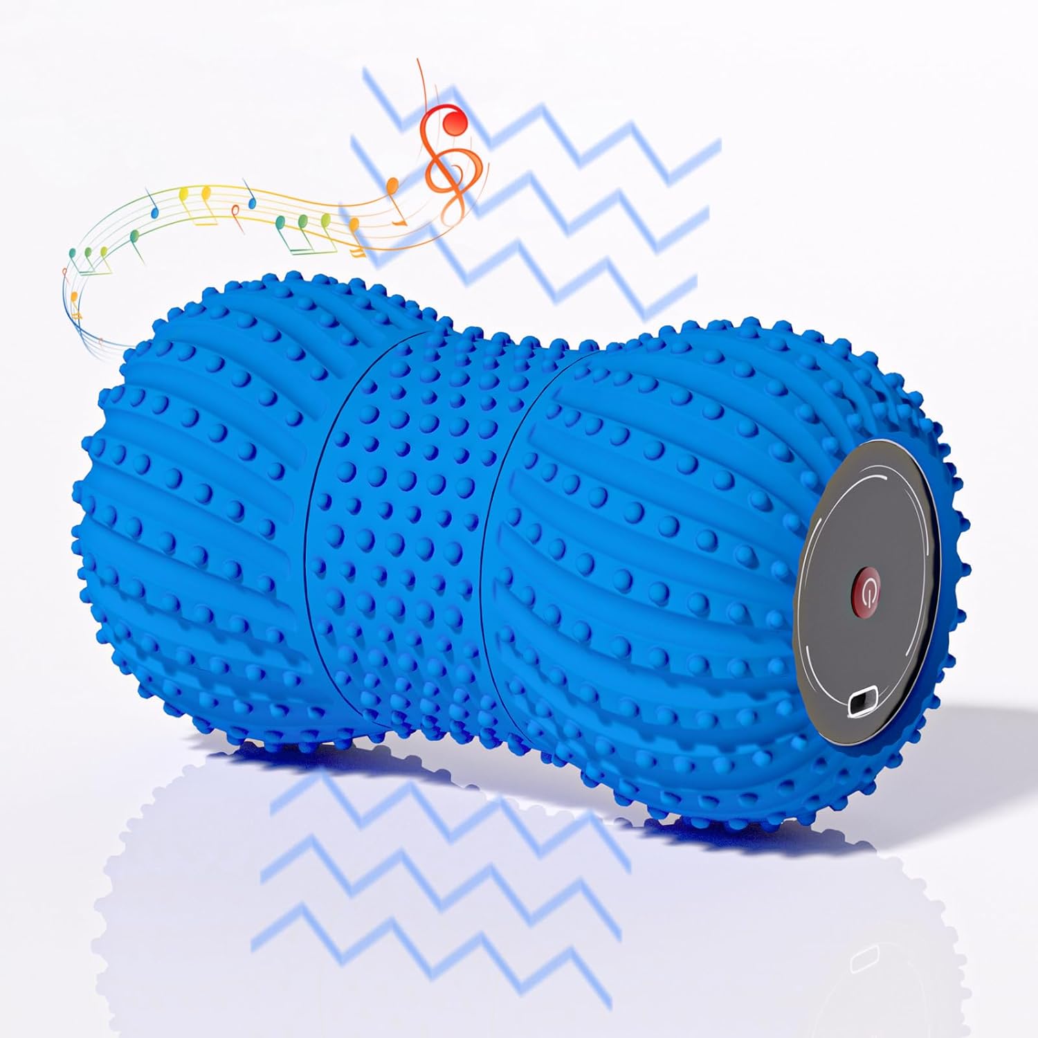 Yoga Fitness Wheel - 2-in-1 vibrerende pinda-massagebal met 6 massagemodi,