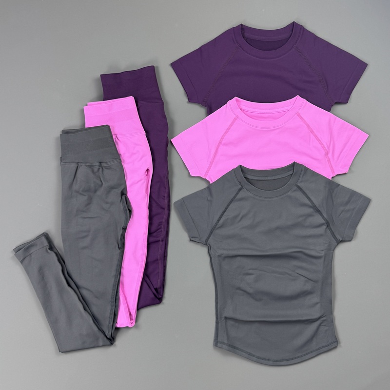 Yoga Fitness Zumba - 2-delige gymset dames raglan sporttop met