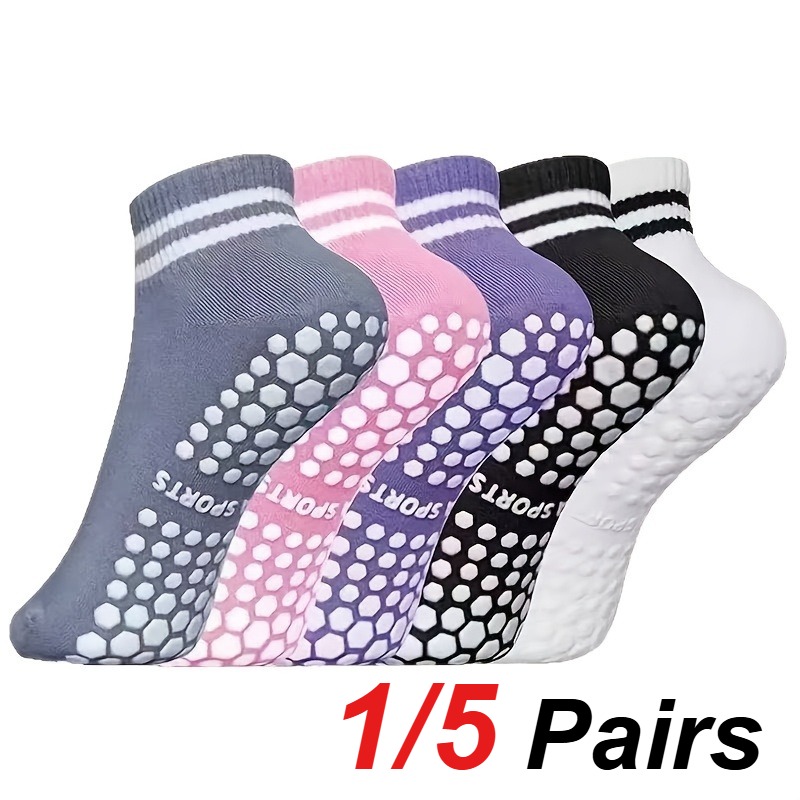 Yoga Fitness Pilates - 1/5 paar siliconen antislip pilates yogasokken