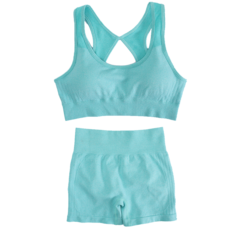 Yoga Fitness Set - Dames sport fitness yogakledingset ademende elastische