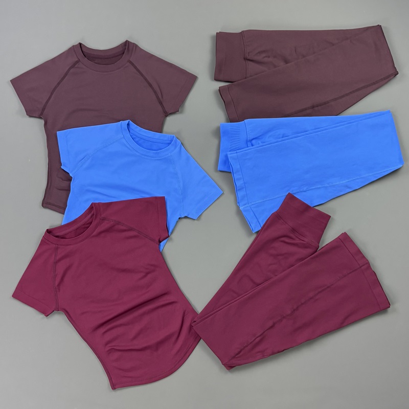 Yoga Fitness Zumba - 2-delig workout set dames, korte mouwen,