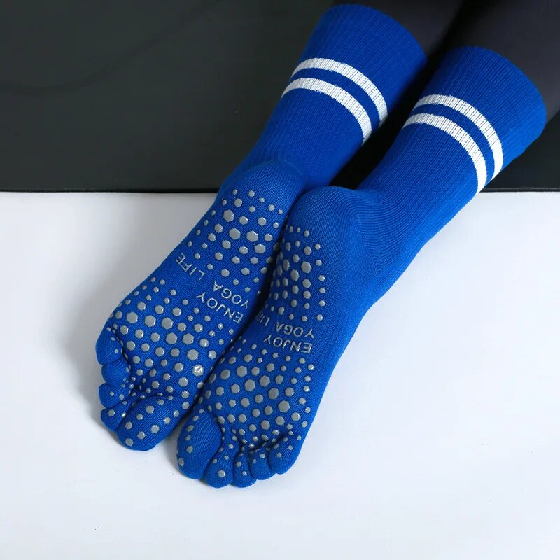 Yoga Fitness Pilates - Vrouwen Ademende Yoga Sokken Mid-Tube Non-Slip