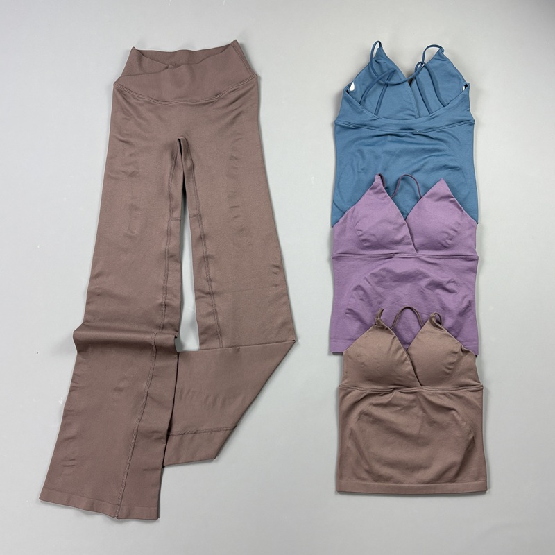 Yoga Fitness Zumba - 2-delig dames naadloze yogaset met dunne