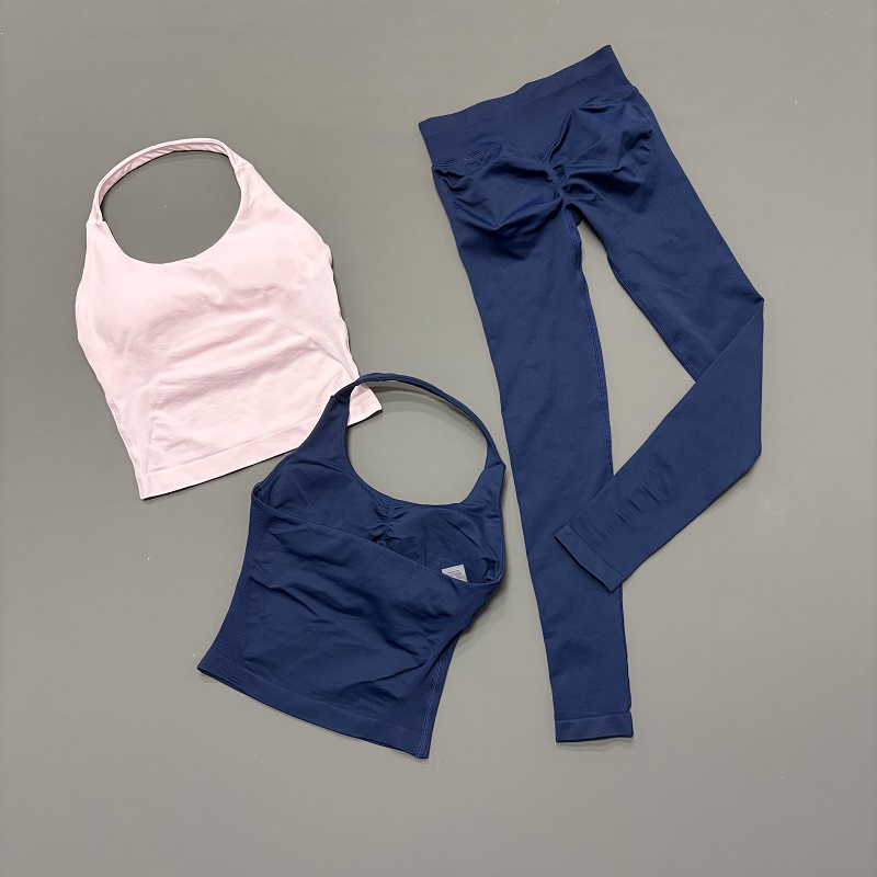 Yoga Fitness Zumba - 2-delige halternek sportkledingset voor dames, naadloze