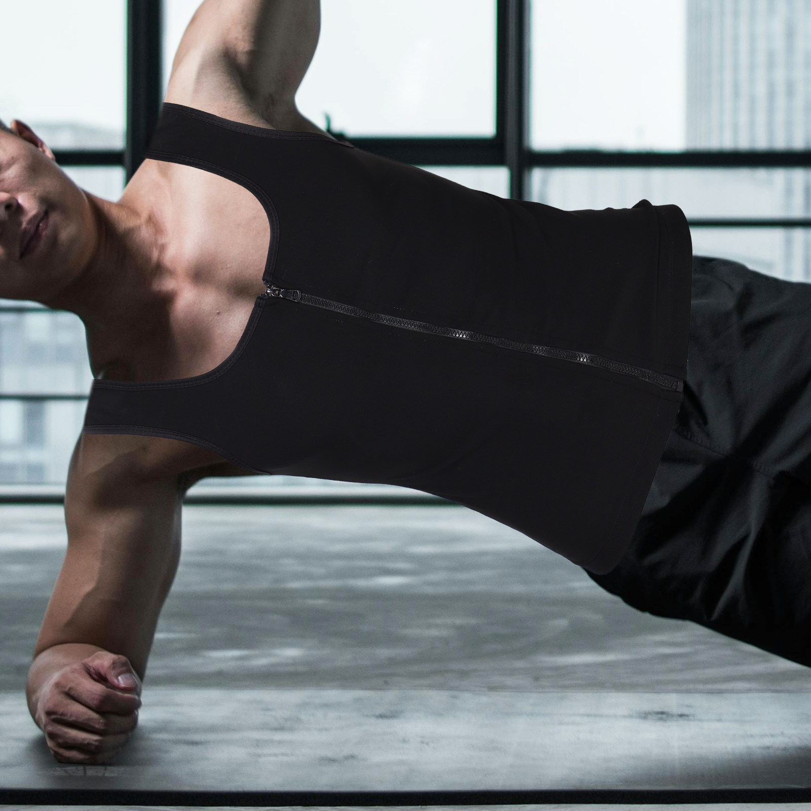 Herensweatvest met rits, compr - Yoga Fitness Gym recensie en prijs